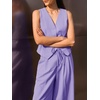 image:imageCicy Bell Womens 2 Piece Outfits V Neck Blazer Vest and Wide Leg Pants SetsLight Purple