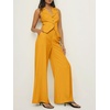 image:imageCicy Bell Womens Vest Sets Button Crop Blazer Vest and Wide Leg Pant SuitsApricot Yellow