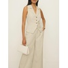 image:imageCicy Bell Womens Vest Sets Button Crop Blazer Vest and Wide Leg Pant SuitsBeige