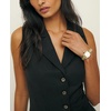 image:imageCicy Bell Womens Vest Sets Button Crop Blazer Vest and Wide Leg Pant SuitsBlack