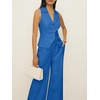 image:imageCicy Bell Womens Vest Sets Button Crop Blazer Vest and Wide Leg Pant SuitsBlue