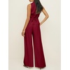 image:imageCicy Bell Womens Vest Sets Button Crop Blazer Vest and Wide Leg Pant SuitsBurgundy