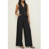 image:imageCicy Bell Womens Vest Sets Button Crop Blazer Vest and Wide Leg Pant SuitsCute Black
