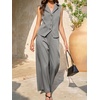 image:imageCicy Bell Womens Vest Sets Button Crop Blazer Vest and Wide Leg Pant SuitsCute Grey
