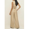 image:imageCicy Bell Womens Vest Sets Button Crop Blazer Vest and Wide Leg Pant SuitsCute Light Khaki