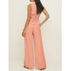 image:imageCicy Bell Womens Vest Sets Button Crop Blazer Vest and Wide Leg Pant SuitsPink