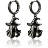 image:imageCicy Bell Halloween Ghost Earrings for Women 18K Gold Plated Dangle EarringBlack