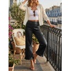 image:imageCicy Bell Womens Cropped High Waisted Jeans Baggy Ruffle Wide Leg CaprisBlack