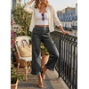 image:imageCicy Bell Womens Cropped High Waisted Jeans Baggy Ruffle Wide Leg CaprisGrey