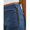image:imageCicy Bell Womens Cropped High Waisted Jeans Baggy Ruffle Wide Leg CaprisNavy