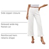 image:imageCicy Bell Womens Cropped High Waisted Jeans Baggy Ruffle Wide Leg CaprisWhite