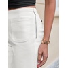image:imageCicy Bell Womens Cropped High Waisted Jeans Baggy Ruffle Wide Leg CaprisWhite