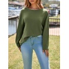 image:imageCicy Bell Womens Oversized Long Sleeve T Shirts Casual Crewneck Trendy Tunic Tops 2025 Loose Fit Basic TeesArmy Green