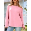 image:imageCicy Bell Womens Oversized Long Sleeve T Shirts Casual Crewneck Trendy Tunic Tops 2025 Loose Fit Basic TeesPink