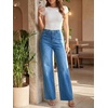 image:imageCicy Bell Womens Wide Leg High Waisted Jeans Stretchy Straight Denim PantsBlue