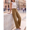 image:imageCicy Bell Womens Wide Leg High Waisted Jeans Stretchy Straight Denim PantsBrown