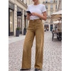 image:imageCicy Bell Womens Wide Leg High Waisted Jeans Stretchy Straight Denim PantsBrown