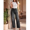 image:imageCicy Bell Womens Wide Leg High Waisted Jeans Stretchy Straight Denim PantsDark Grey
