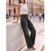 image:imageCicy Bell Womens Wide Leg High Waisted Jeans Stretchy Straight Denim PantsDark Grey