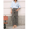 image:imageCicy Bell Womens Wide Leg High Waisted Jeans Stretchy Straight Denim PantsLeopard