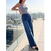 image:imageCicy Bell Womens Wide Leg High Waisted Jeans Stretchy Straight Denim PantsNavy