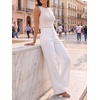 image:imageCicy Bell Womens Wide Leg High Waisted Jeans Stretchy Straight Denim PantsWhite