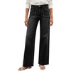 image:imageCicy Bell Womens Wide Leg High Waisted Jeans Stretchy Straight Denim PantsBlack