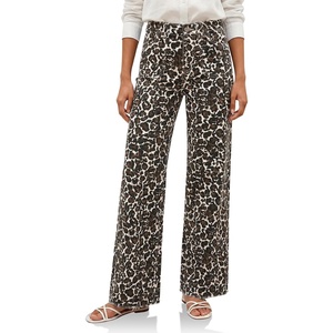 image:imageCicy Bell Womens Wide Leg High Waisted Jeans Stretchy Straight Denim PantsLeopard