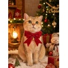 image:imageCicy Bell 2PCS Christmas Dog Collar Velvet Breakaway Bow Bell Cat Collar for PetRED 315x394inch
