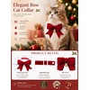 image:imageCicy Bell 2PCS Christmas Dog Collar Velvet Breakaway Bow Bell Cat Collar for PetRED 315x394inch