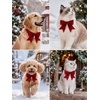 image:imageCicy Bell 2PCS Christmas Dog Collar Velvet Breakaway Bow Bell Cat Collar for PetRED 315x394inch