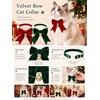 image:imageCicy Bell 2PCS Christmas Dog Collar Velvet Breakaway Bow Bell Cat Collar for PetREDGREEN 295374inch