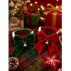 image:imageCicy Bell 2PCS Christmas Dog Collar Velvet Breakaway Bow Bell Cat Collar for PetREDGREEN 295374inch