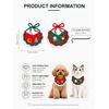image:imageCicy Bell Christmas Dog Collar Cat Bandana Handmade Pet Scarf SetFlower