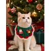 image:imageCicy Bell Christmas Dog Collar Cat Bandana Handmade Pet Scarf SetFlower