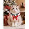 image:imageCicy Bell Christmas Dog Collar Cat Bandana Handmade Pet Scarf SetRedGreen