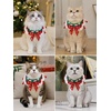 image:imageCicy Bell Christmas Dog Collar Cat Bandana Handmade Pet Scarf SetRedGreen