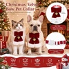 image:imageCicy Bell Christmas Velvet Pet Collar Breakaway with Bow Bell for Cats DogsMedium