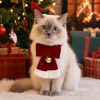 image:imageCicy Bell Christmas Velvet Pet Collar Breakaway with Bow Bell for Cats DogsSmall