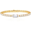 image:imageCicy Bell 18k Gold Plated Classic Tennis Bracelets for WomenGoldCenter stone