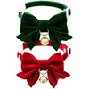 image:imageCicy Bell 2PCS Christmas Dog Collar Velvet Breakaway Bow Bell Cat Collar for PetREDGREEN 276x276inch
