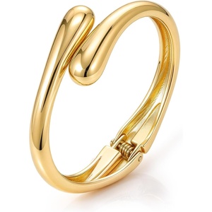 image:imageCicy Bell 18k Gold Plated Bangle Bracelets For Women Chunky BanglesGold E