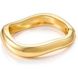 image:imageCicy Bell 18k Gold Plated Bangle Bracelets For Women Chunky BanglesGold G