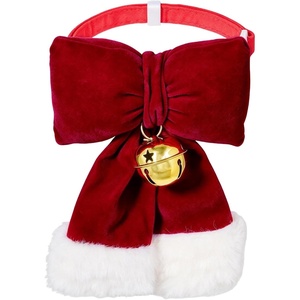 image:imageCicy Bell Christmas Velvet Pet Collar Breakaway with Bow Bell for Cats DogsSmall