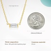 image:imageCicy Bell Birthstone Necklace For Women 18k Gold Plated Pendant NecklaceAprilWhite