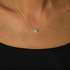 image:imageCicy Bell Birthstone Necklace For Women 18k Gold Plated Pendant NecklaceDecemberDresden Blue