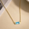 image:imageCicy Bell Birthstone Necklace For Women 18k Gold Plated Pendant NecklaceDecemberDresden Blue