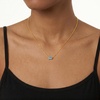 image:imageCicy Bell Birthstone Necklace For Women 18k Gold Plated Pendant NecklaceDecemberDresden Blue