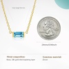 image:imageCicy Bell Birthstone Necklace For Women 18k Gold Plated Pendant NecklaceDecemberDresden Blue