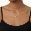 image:imageCicy Bell Birthstone Necklace For Women 18k Gold Plated Pendant NecklaceNovemberYellow